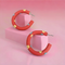Candy Colors Geometric Circle Acrylic Hoop Earrings - 3 styles