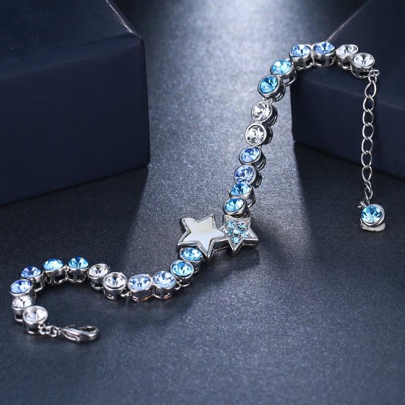 Light blue crystal discount bracelet