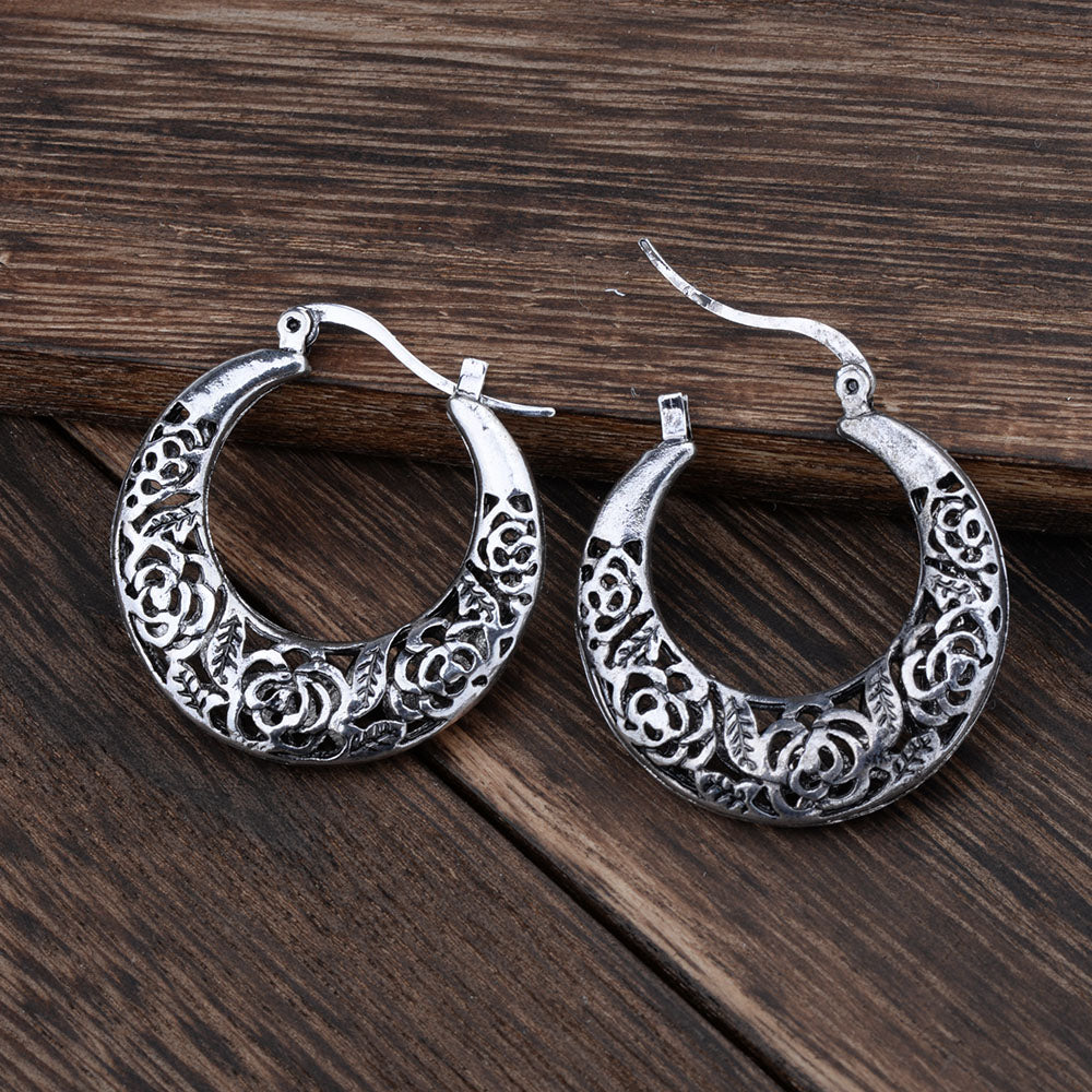Tibetan hoop hotsell earrings