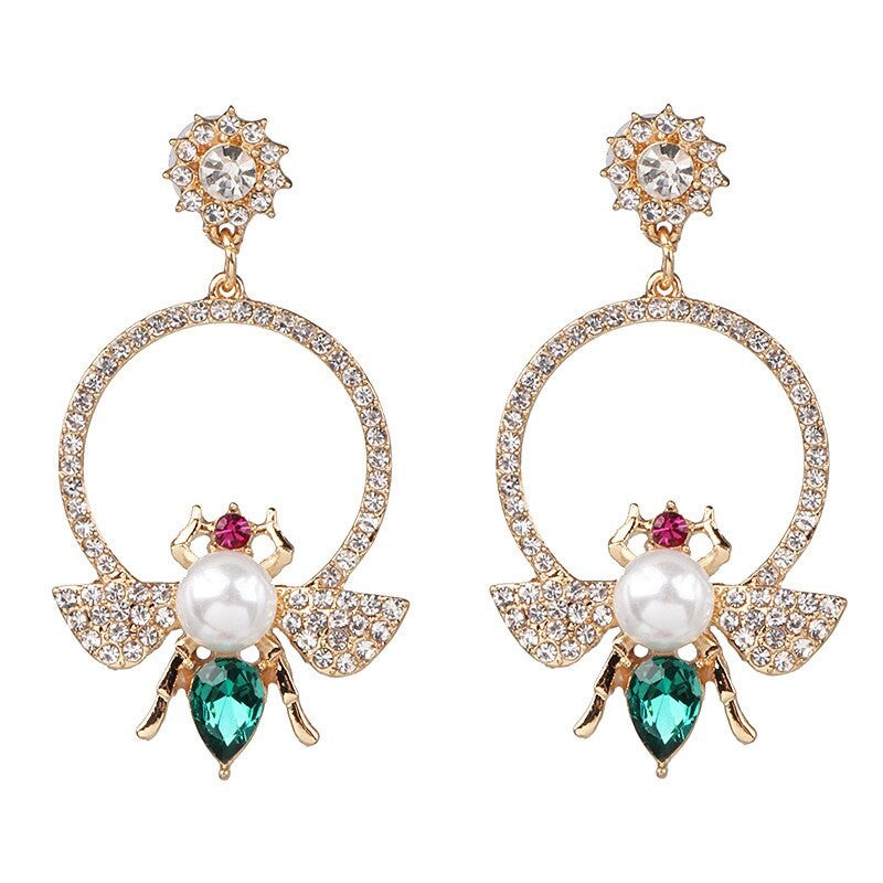 Bee crystal outlet earrings
