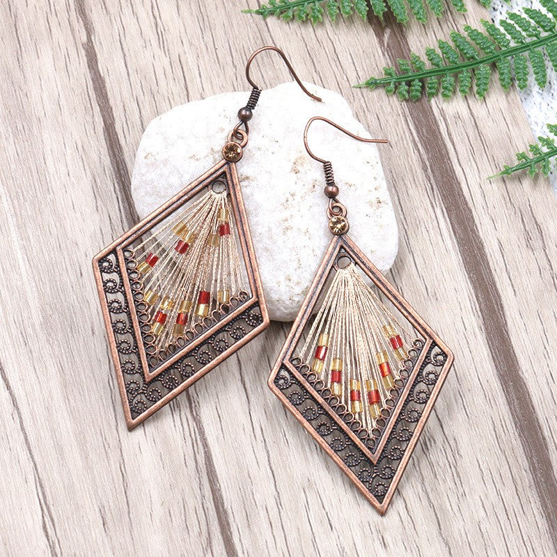 Thread work earrings shop
