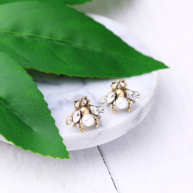 Bee crystal outlet earrings