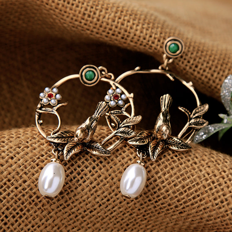 Vintage bird earrings on sale