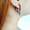Geometric Triangle Acrylic Hoop Earrings - 3 Colors - [neshe.in]