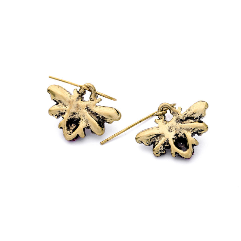 Bee crystal earrings deals