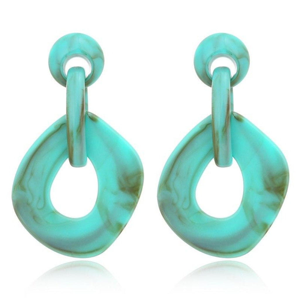 Hot Long Geometric Irregular Acrylic Drop Earrings 4 Colors