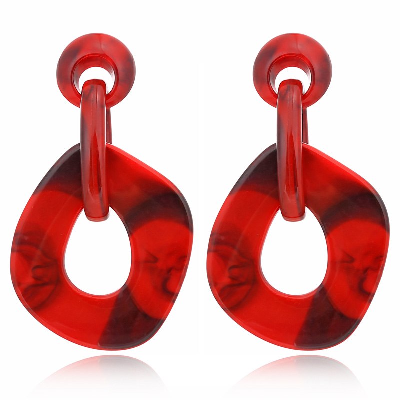 Hot Long Geometric Irregular Acrylic Drop Earrings 4 Colors