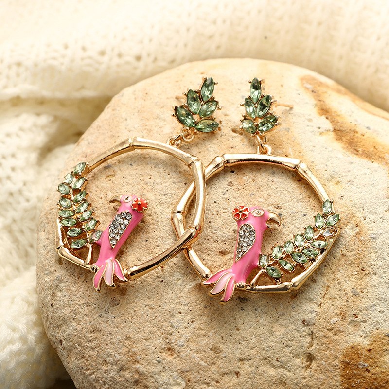 Enamel sales drop earrings