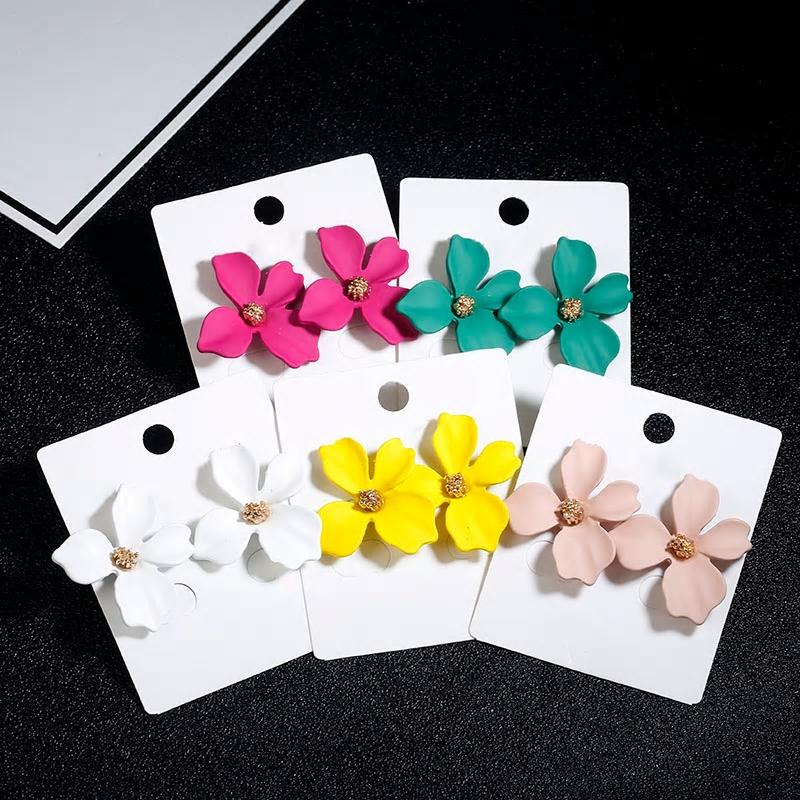 Korean Cute Colorful Flower Stud Earring 4 Colors