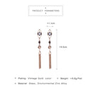 Long Link Chain Fringe Tassel Vintage Earrings - [neshe.in]