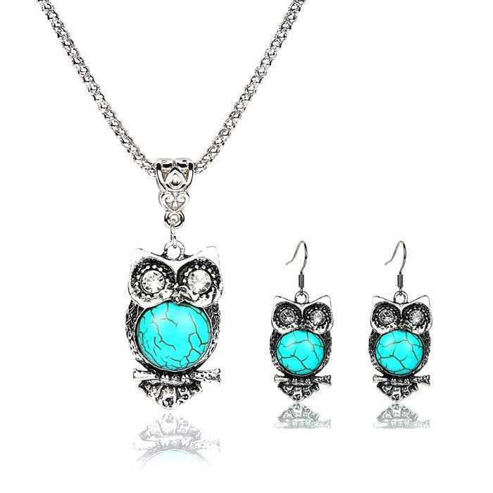 Turquoise owl 2024 necklace