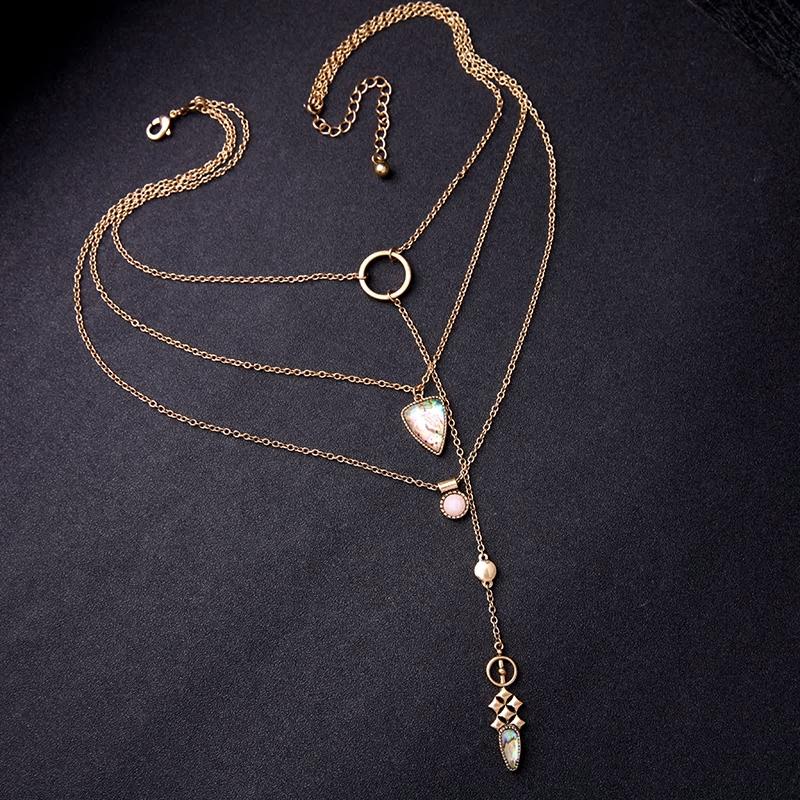 Long shop geometric necklace