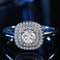 Square Inlay CZ Crystal Party Ring - [neshe.in]