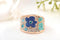 Trendy Plum Enamel Work Flower Finger Ring - 2 Colors - [neshe.in]