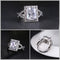 Romantic Platinum plated Square CZ Crystal Statement Ring - [neshe.in]