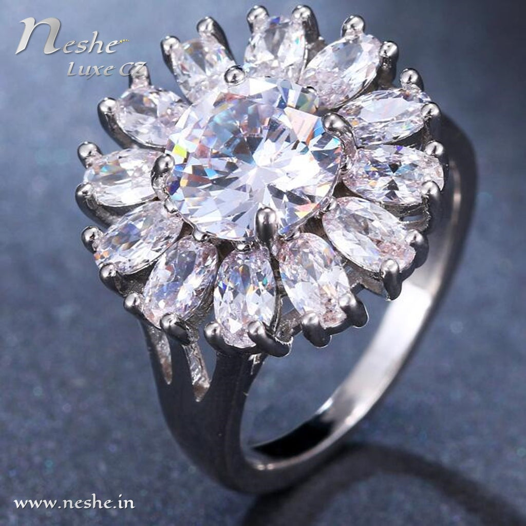 Round flower ring hot sale