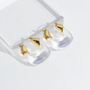 Transparent Acrylic Geometric Hoop Earrings-5