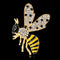 Crystal Rhinestone Bee Brooch