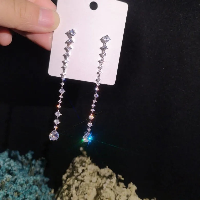 CZ Crystal Drop Party Earring