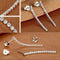 Zircon Silver Crystal Dangle Earrings