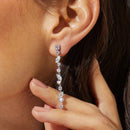 CZ  Long Zircon Drop Earring