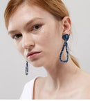 Blue Irregular Acrylic Shaped Earring