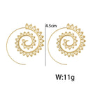 Round Spiral Dangle Tribal Hoop Earrings - 6 Styles