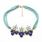 Blue Chain Acrylic Beaded Necklace