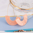 Acrylic Pink Hoop Earring