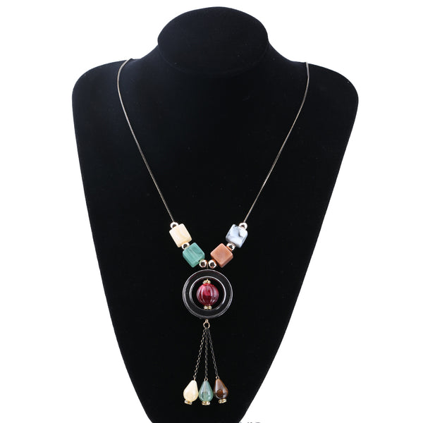 Multicolor Women Maxi Long Pendant Necklaces - [neshe.in]