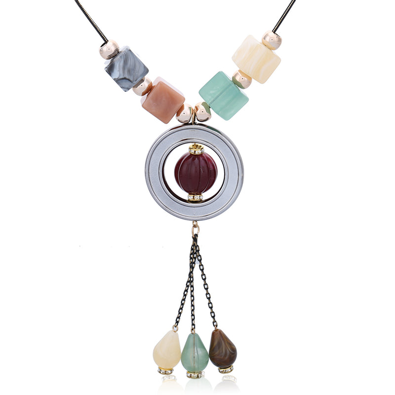 Multicolor Women Maxi Long Pendant Necklaces - [neshe.in]