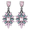 Elegant Crystal Gem Stone Resin Drop Earrings - 2 Colors