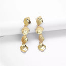 Long Chain Yellow Gold Plated Dangle Party  Earring