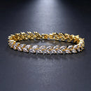 Elegant AAA CZ Crystal Leaves Bracelet - 3 Colors