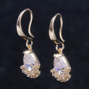 Classic Romantic Golden CZ Crystal Drop Earring