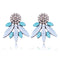 Blue & White Elegant Acrylic Crystal Stud Earrings - [neshe.in]