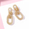 Linked Chain Shimmery Acrylic Party Styled Earrings - 3 Colors