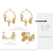 Round Metal Tassel Hoop  with 16 k Gold Plated Earrings