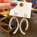Inverted Unique Pearl Drop Dangle Earring
