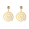 Golden Spiral Dangle Drop Earrings