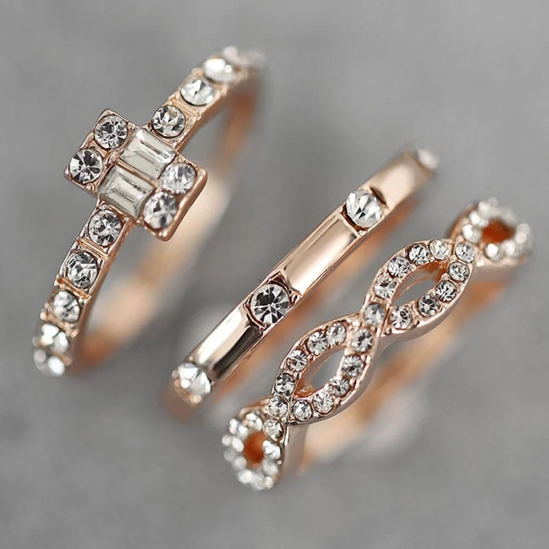 Party Statement Rings Set of 3 Rings - [neshe.in]