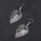 Antique Silver Leaf Shaped Ethnic Drop Earring