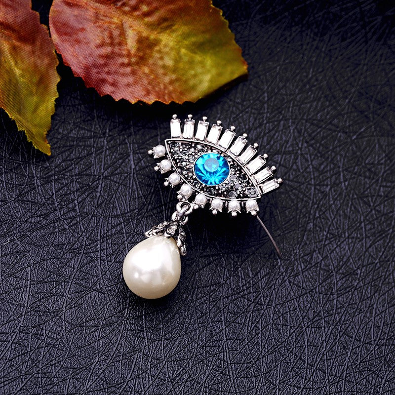 Evil  Eye with Pearl  Brooch