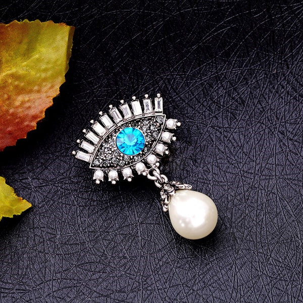 Evil  Eye with Pearl  Brooch