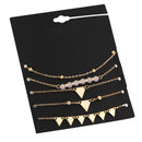 Triangle Bracelet Stone Bracelets Gold Color For V day - [neshe.in]