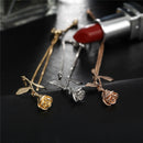 Rose Flower Charm Adjustable Heart Bracelet  2 Color For V day - [neshe.in]