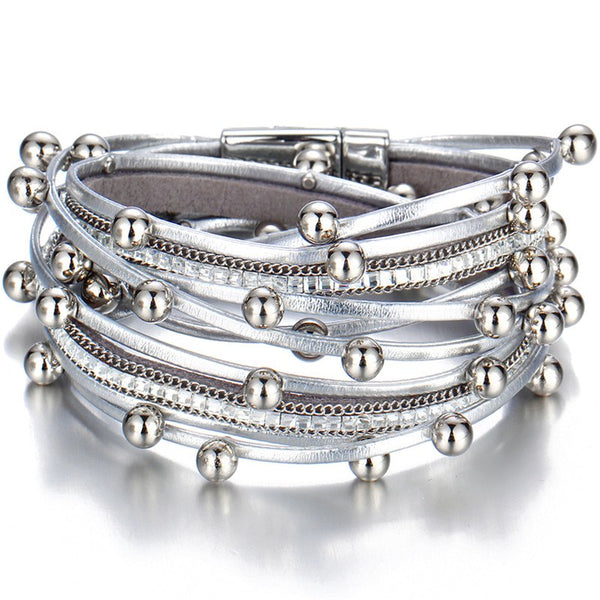 Inspirational Multi-Layer Leather Bracelet - Magnolia Mountain Jewelry