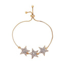 Gold Star Clusters Crystal Charm Bracelet - [neshe.in]