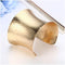 Golden Open Textured Punk Style Statement Bracelet for Party (Adjustable) - [neshe.in]