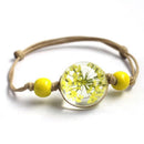 Glass Ball with Dry Flower Bracelet - 3 Colors (Adjustable) - [neshe.in]